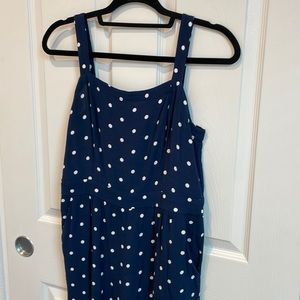 Loft Dotted Square Neck Jumpsuit